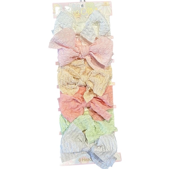 ava olivia Other - Ava Olivia NWT 6pk Little Girl Bow Pastel Headbands